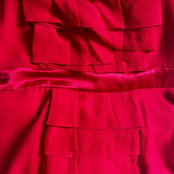 Incredible BCBG Red Silk Dress - Picture 2 of 6